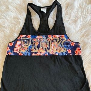 Victoria Secret PINK sequins floral tank top